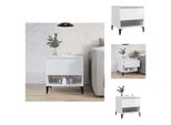 Vidaxl Tavolino Bianco Lucido 50X46X50 Cm Materiale A Base Di Legno - Tavolini