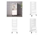 Vidaxl Credenza Bianca 40X36X110 Cm Materiale A Base Di Legno - Credenza - Credenza - Credenza - Armadio