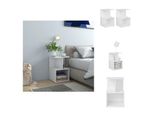 Vidaxl Comodini 2 Pz. Bianco Lucido 35X35X55 Cm Materiale A Base Di Legno - Comodini