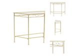 Vidaxl Tavolino Stile Vintage In Metallo 87X34X73 Cm Oro - Tavolini