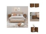 Vidaxl Comodini Da Parete 2 Pz. Aspetto Rovere Marrone 50X30X47 Cm - Comodini