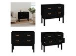 Vidaxl Mobile Consolle Nero 90X40X78 Cm In Pino Massiccio - Mobile Consolle - Mobile - Mobile - Mobile Laterale