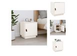 Vidaxl Comodino Bianco 40X34X45 Cm In Legno Di Pino Massiccio - Comodini