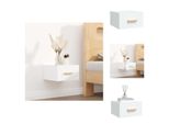 Vidaxl Comodino A Muro Bianco 35X35X20 Cm - Comodini