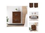 Vidaxl Comodini Da Parete 2 Pz. Aspetto Rovere Marrone 41,5X36X53 Cm - Comodini