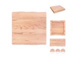 Vidaxl Piano Da Tavolo 40X40X(2-6) Cm In Legno Massiccio Trattato Bordo Albero - Piani Da Tavolo