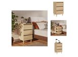 Vidaxl Comodino Con Gambe In Legno Massiccio Rovere Sonoma 40X35X69 Cm - Comodini