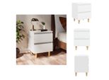 Vidaxl Comodino Con Gambe In Legno Di Pino Bianco 40X35X50 Cm - Comodini