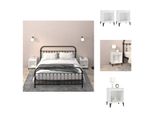 Vidaxl Comodini 2 Pz. Bianco Lucido 40X35X50 Cm - Comodini