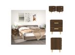 Vidaxl Comodini 2 Pz. Aspetto Rovere Marrone 40X35X47,5 Cm - Comodini