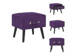 Vidaxl Comodino Viola Scuro 40 X 35 X 40 Velluto - Comodini