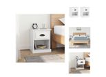 Vidaxl Comodini 2 Pz. Bianco Lucido 39X39X47,5 Cm Materiale A Base Di Legno - Comodini