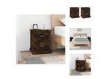 Vidaxl Comodini 2 Pz. Rovere Fumé 39X39X47,5 Cm Materiale A Base Di Legno - Comodini