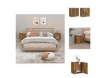 Vidaxl Comodini Da Parete 2 Pz. Rovere Fumé 50X30X47 Cm - Comodini