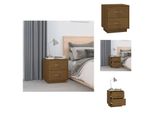 Vidaxl Comodino Marrone Miele 40X34X45 Cm In Legno Di Pino Massiccio - Comodini