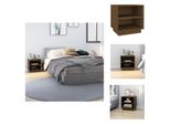 Vidaxl Comodini 2 Pz. Marrone Miele 40X34X40 Cm Pino Massiccio - Comodini
