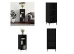 Vidaxl Credenza Nera 34,5X32,5X90 Cm Materiale A Base Di Legno - Credenza - Credenza - Armadio - Armadio Portaoggetti