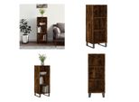 Vidaxl Credenza In Rovere Fumé 34,5X32,5X90 Cm In Legno - Credenza - Credenze - Armadio - Armadio Portaoggetti