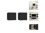 Vidaxl Comodini 2 Pezzi Neri 30,5X30X30 Cm In Legno - Comodini