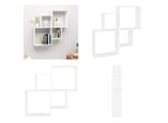 Vidaxl Scaffale A Cubo Bianco 80X15X78,5 Cm In Legno - Scaffale A Cubo - Scaffale A Cubo - Scaffale A Cubo Da Parete - Scaffale A Cubo Da Parete
