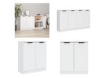 Vidaxl Credenze 2 Pz. Bianco 60X30X70 Cm Materiale A Base Di Legno - Credenza - Credenza - Armadio - Armadio Portaoggetti