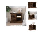 Vidaxl Comodino In Rovere Fumé 60X35,5X45 Cm - Comodini