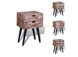 Vidaxl Comodino Con 2 Cassetti In Legno Vecchio Teak - Comodini