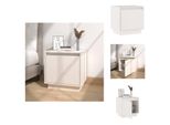 Vidaxl Comodino Bianco 40X30X40 Cm In Legno Di Pino Massiccio - Comodini