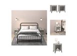 Vidaxl Comodini 2 Pz. Grigio Cemento 40X35X50 Cm - Comodini