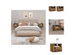Vidaxl Comodini Da Parete 2 Pz. Rovere Fumé 50X36X40 Cm - Comodini