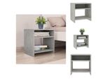 Vidaxl Comodino Grigio Cemento 40X30X40 Cm Materiale A Base Di Legno - Comodini