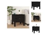 Vidaxl Tavolino Nero 40X40X39 Cm In Legno Di Pino Massiccio - Tavolini