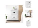 Vidaxl Comodino A Parete Bianco 41,5X36X53 Cm - Comodini