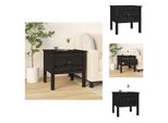 Vidaxl Tavolino Nero 50X50X49 Cm In Legno Di Pino Massiccio - Tavolini