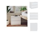 Vidaxl Comodino Bianco 50X39X43,5 Cm Materiale Legno - Comodini
