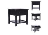 Vidaxl Tavolino Nero 40X40X40 Cm In Legno Di Paulownia - Tavolini