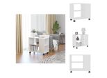 Vidaxl Tavolino Bianco 70X35X55 Cm In Legno - Tavolini