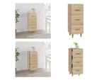 Vidaxl Credenza In Rovere Sonoma 34,5X34X90 Cm - Credenza - Credenze - Armadio - Armadio Portaoggetti