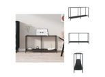 Vidaxl Tavolino Nero 140X35X75,5 Cm In Vetro Temperato - Tavolini
