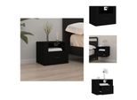 Vidaxl Comodino A Parete Nero 50X36X40 Cm - Comodini