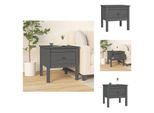 Vidaxl Tavolino Grigio 50X50X49 Cm In Legno Massiccio Di Pino - Tavolini