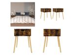 Vidaxl Comodini 2 Pz. Rovere Fumé 40X40X56 Cm Materiale A Base Di Legno - Comodino - Comodini - Mobile Da Letto - Comodini