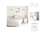 Vidaxl Comodini 2 Pz. Bianco 40X40X50 Cm In Truciolato - Comodini