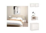 Vidaxl Comodini 2 Pz. Bianco 40X30,5X40 Cm Pino Massiccio - Comodini