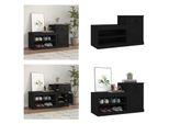 Vidaxl Scarpiera Nera 100X42X60 Cm In Legno - Scarpiera - Ripiani Per Scarpe - Armadio Per Scarpe - Armadio Per Scarpe