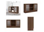 Vidaxl Vetrina In Rovere Marrone 120X30,5X70 Cm Materiale A Base Di Legno - Vetrina - Vetrinetta - Vetrina - Credenza