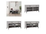 Vidaxl Panca Per Scarpe Grey Sonoma 102X35X55 Cm Materiale A Base Di Legno - Panca Per Scarpe - Panca Con Spazio Per Riporre Le Scarpe - Portascarpe