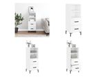 Vidaxl Credenza Bianca Lucida 34,5X34X90 Cm In Legno - Credenza - Credenze - Armadio - Credenza