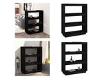 Vidaxl Libreria/Divisorio Nero 80X35X103 Cm In Pino Massiccio - Libreria - Librerie - Libreria In Legno - Divisorio Per Ambienti