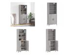 Vidaxl Credenza Grigio Sonoma 69,5X34X180 Cm Materiale A Base Di Legno - Credenza - Credenza - Madia - Armadio